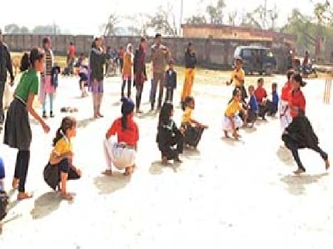Sports competition own children showed