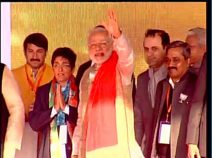 rally of narendra modi in delhi assembly election