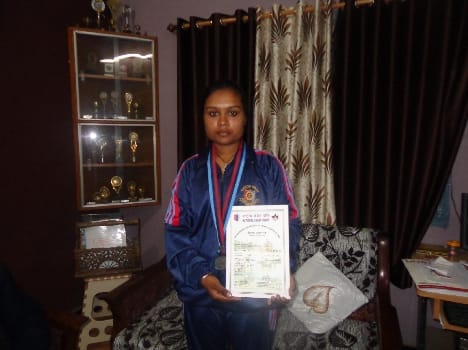 The daughter of poor medal parade
