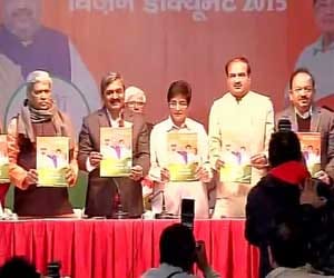 BJP Vision Document 2050 released instead of election manifesto - Delhi elections 2015