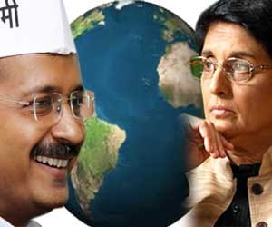kiran-Kejri election war became internation