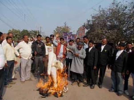 Angry 36 employees sitting on hunger strike