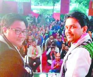 mp anurag thakur campaigning for delhi election.