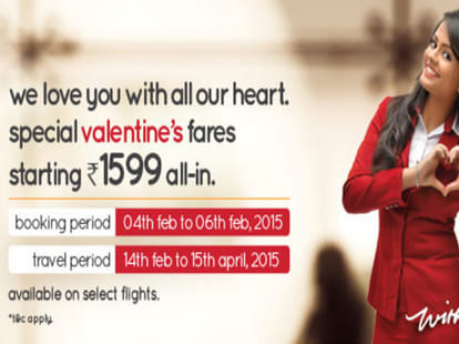 valentine day offer by spicejet airline