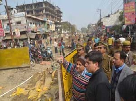 Dm Pranjal yadav inspection Manduwadih-Mahmurgang ROB