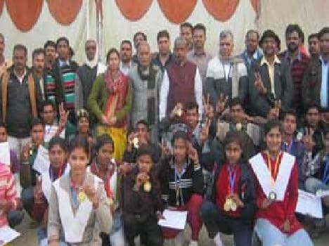 Manish in shot put , long jump Development topper