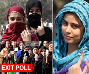 Exit poll line on delhi election