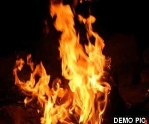 woman sets herself ablaze at una.