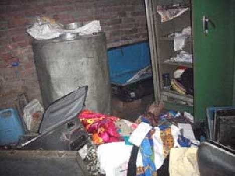 Burglars theft in militaryman  house