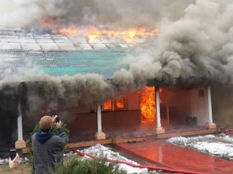 dak banglow banihal gutted in a fire