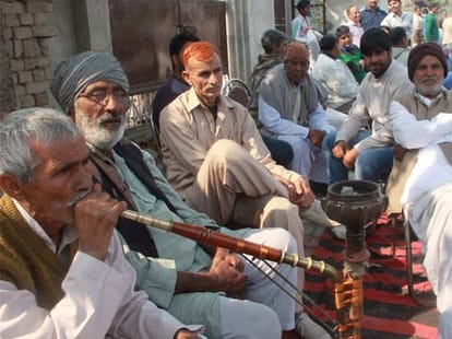 Marriage and panchayat-like atmosphere on polling centers.