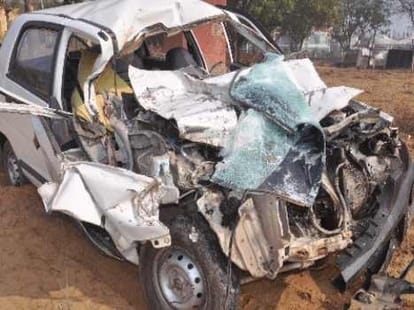 accident at una son and father died.