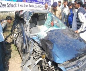 brutal accident in haryana, 4 killed