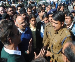 police beat congress leader sons.