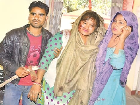 Three women were injured