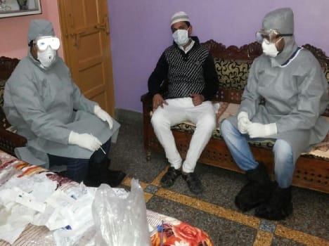 Health Department team for the five samples