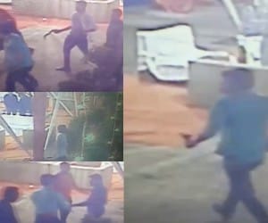 firing at bjp leader, four injured