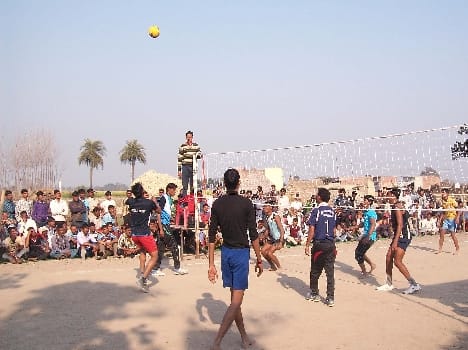 Vnka village people start Volleyball Tournament