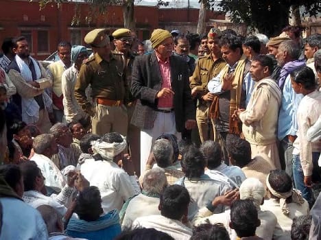 agitation on Block office 