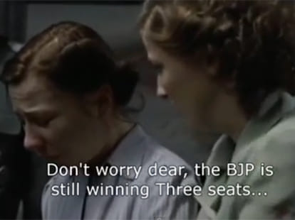 Spoof videos on AAP's landslide win featuring Hitler