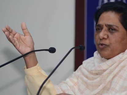 Mayawati speaks against bjp goverment.