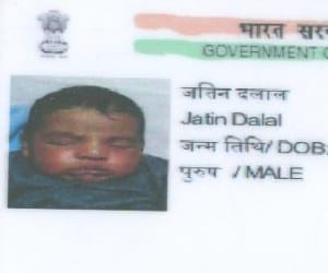 omg: 45 day age child make aadhar card