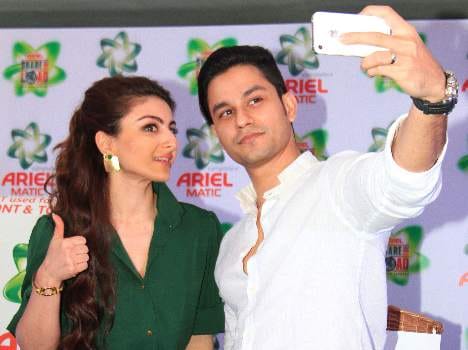 Soha Ali Khan and Kunal Khemu in Lucknow.