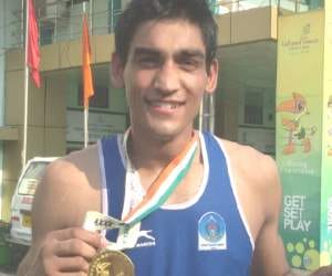 aashish choudhry won gold in boxing.