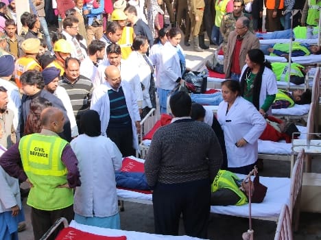 civil defence mock drill regarding earthquake