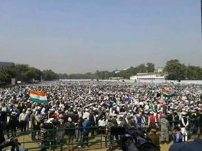 Oath taking ceremony of arvbind kejriwal in delhi