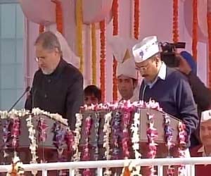 arvind kejriwal oath ceremony at ramlila ground