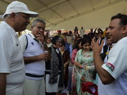 Cricket match between CM 11 and IAS 11.