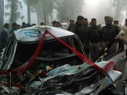road accident in kurukshetra, 4 family member killed