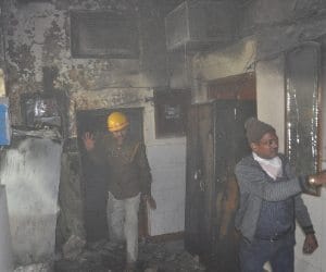 Fire in Rajkiya bal grah in Lucknow.