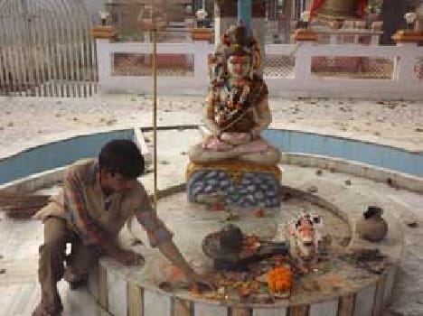 The shiv temple decorated for Jalabhishek
