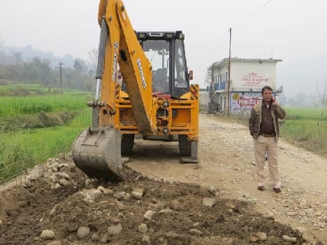 Road dug to the investigation of illegal mining