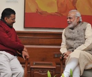 modi asks about the health of kejriwal