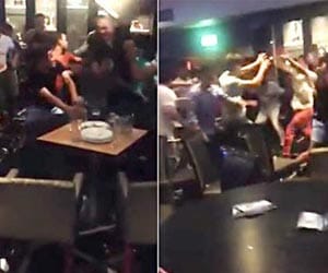 fight between cricket match supporters