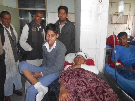 seven injured in road accident