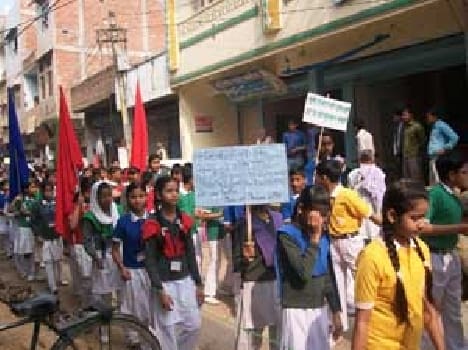 Text of students taught hygiene