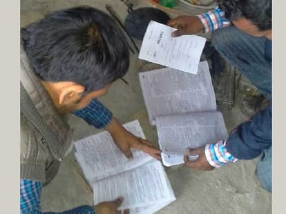 daughter of minister of state cheating in inter exam.