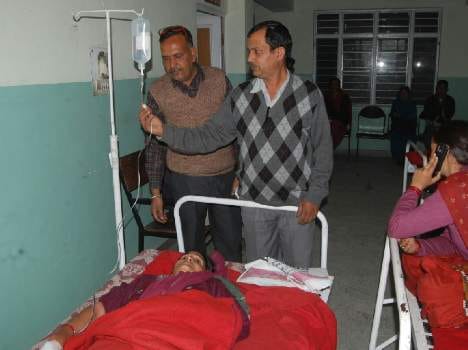 bus accident at bilaspur, five injured.