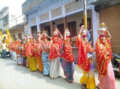 Brahma kumaris out the procession