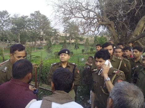 firing in mataji goshala barsana