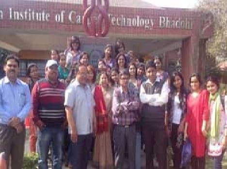 Students saw the construction of carpet