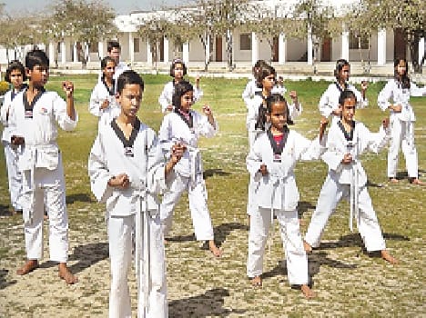 The children learned the tricks of self-defense