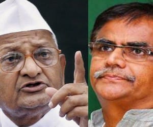 agriculture minister says about anna hazare