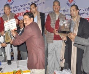 uttarakhand cm honoured players.