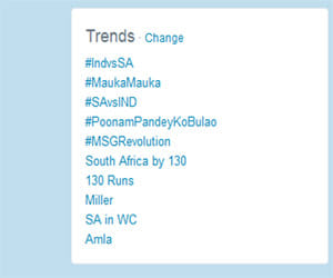 icc world cup 2015 trend on social media site twitter