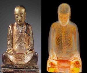 remains of monk found inside ancient 1000 year old mummy